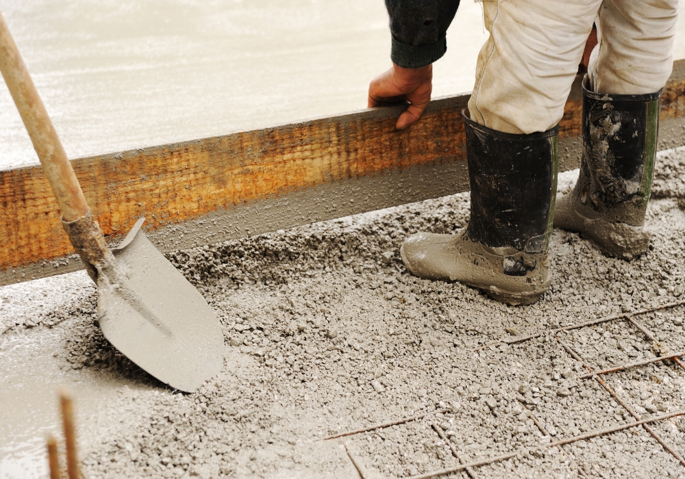 pouring the concrete